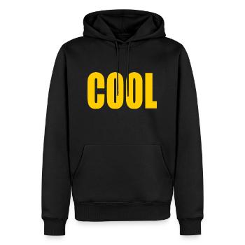 Cool - Herre Premium økologisk hoodie - sort - Foran - Nico (187cm)