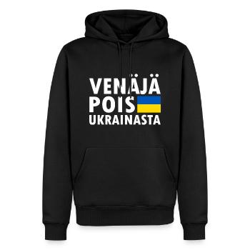 venäjä pois ukrainasta - Männer Premium Bio Hoodie - Schwarz - Vorne - Nico (187cm)