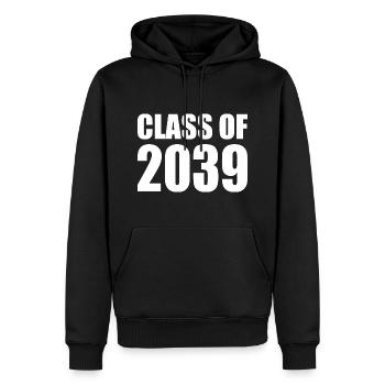 Class of 2039 - Männer Premium Bio Hoodie - Schwarz - Vorne - Nico (187cm)