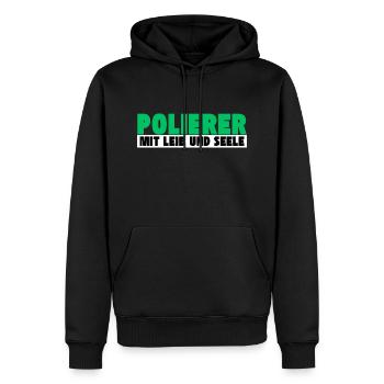 Polierer mit Leib und Seele - Männer Premium Bio Hoodie - Schwarz - Vorne - Nico (187cm)