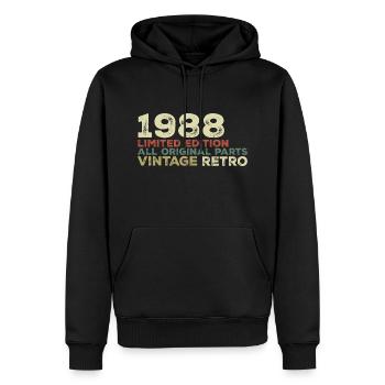 1988 Born Vintage 1988 Retro Geburtstagsgeschenk - Männer Premium Bio Hoodie - Schwarz - Vorne - Nico (187cm)