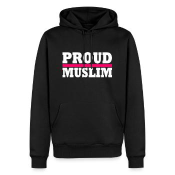Proud muslim - Männer Premium Bio Hoodie - Schwarz - Vorne - Nico (187cm)