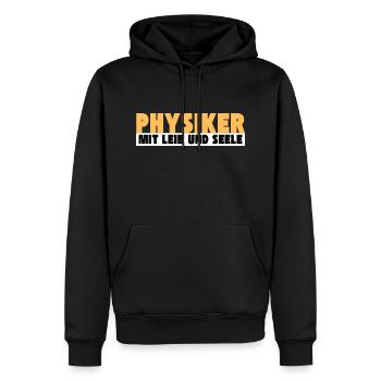 Physiker mit Leib und Seele - Männer Premium Bio Hoodie - Schwarz - Vorne - Nico (187cm)