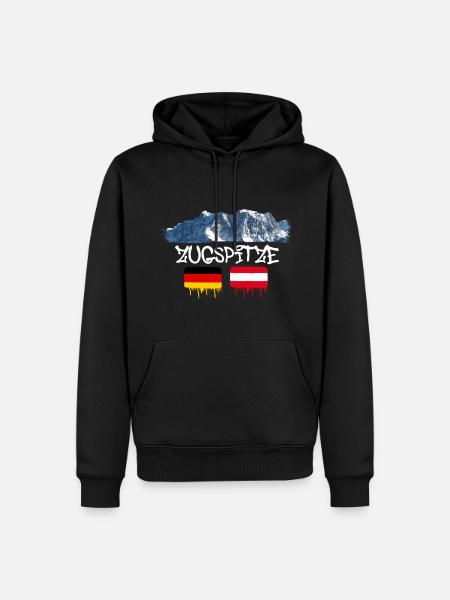 Zugspitze,mountain,mountains,Austria,ski area,skiing - Men’s Premium Organic Hoodie - black