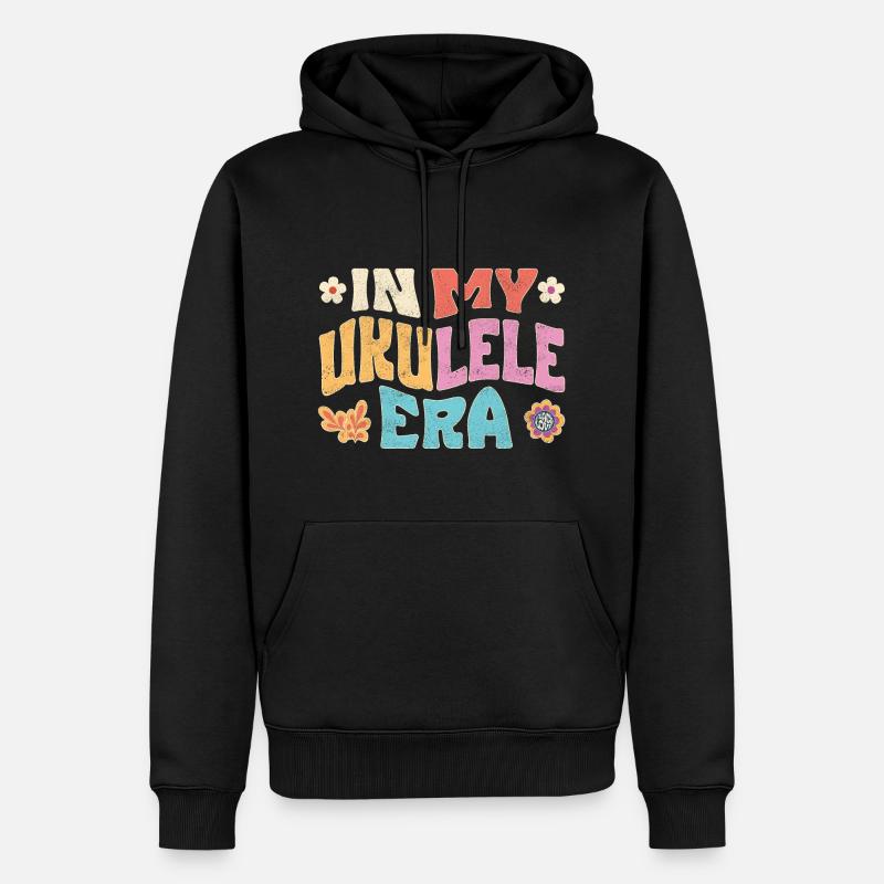 À l’ère du ukulélé - Sweat à capuche Premium bio Homme - noir