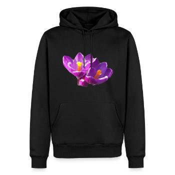 flowers,flower,spring,blossoms,tulips,crocus - Men’s Premium Organic Hoodie - black - Front - Nico (187cm)
