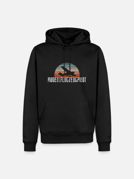 Modellflugzeugpilot - Männer Premium Bio Hoodie - Schwarz