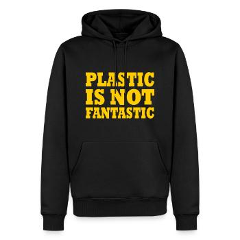 Plastic is not fantastic - Sweat à capuche Premium bio Homme - noir - Devant - Nico (187cm)
