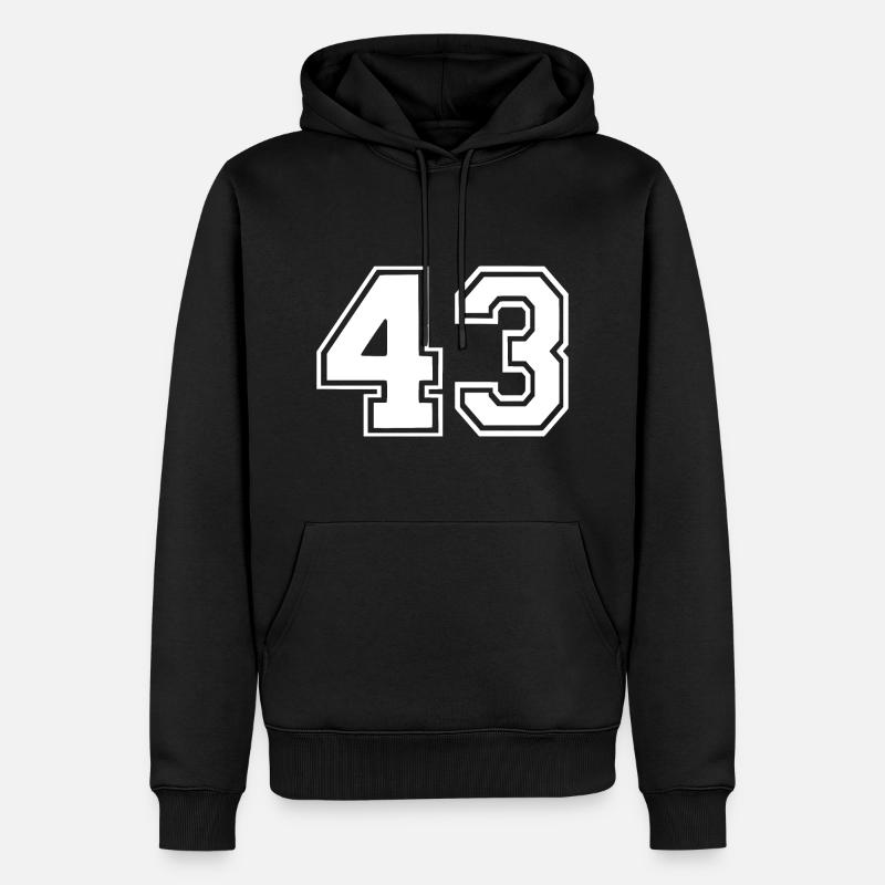 43 - Sweat à capuche Premium bio Homme - noir