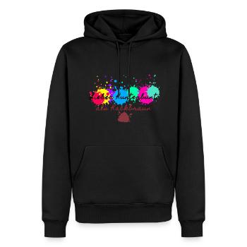 Mieux vaut bigarré que caca brun, anti afd - Sweat à capuche Premium bio Homme - noir - Devant - Nico (187cm)