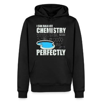 Conceptions de sauveteurs pour les techniciens de piscine - Sweat à capuche Premium bio Homme - noir - Devant - Nico (187cm)