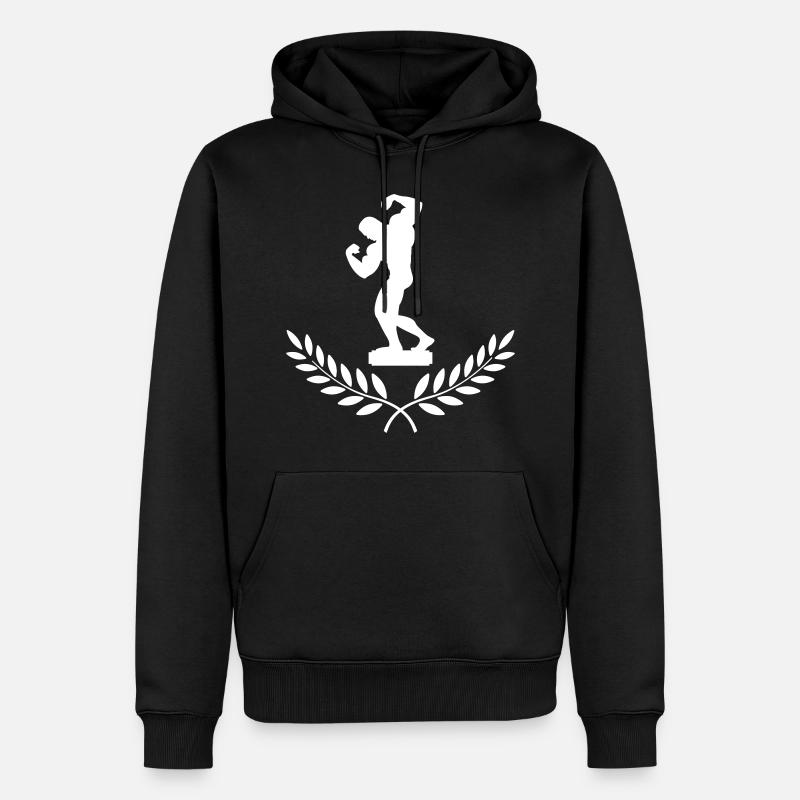 Culturisme - Sweat à capuche Premium bio Homme - noir
