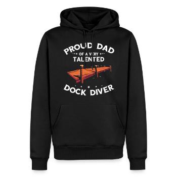 Conception de plongée à quai pour le saut de chien et le chien de quai - Sweat à capuche Premium bio Homme - noir - Devant - Nico (187cm)