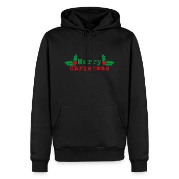 Merry Christmas - Sweat à capuche Premium bio Homme - noir - Devant - Nico (187cm)
