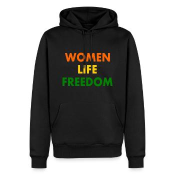 Women life freedom iran - Männer Premium Bio Hoodie - Schwarz - Vorne - Nico (187cm)