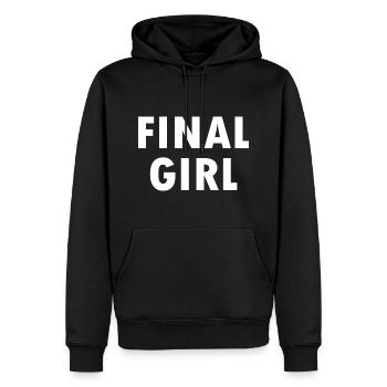 Final girl - Men’s Premium Organic Hoodie - black - Front - Nico (187cm)