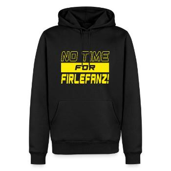 No time for firlefanz - Label126 - Männer Premium Bio Hoodie - Schwarz - Vorne - Nico (187cm)