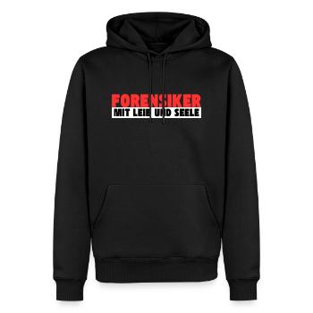 Forensiker mit Leib und Seele - Männer Premium Bio Hoodie - Schwarz - Vorne - Nico (187cm)