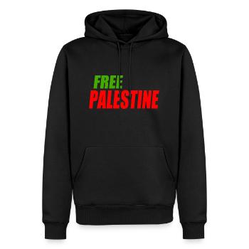 Free palestine - Männer Premium Bio Hoodie - Schwarz - Vorne - Nico (187cm)