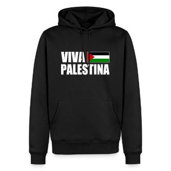 Viva palestina - Sweat à capuche Premium bio Homme - noir - Devant - Nico (187cm)