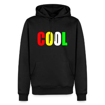 Cool - Herre Premium økologisk hoodie - sort - Foran - Nico (187cm)