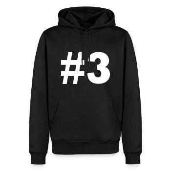 #3 - Men’s Premium Organic Hoodie - black - Front - Nico (187cm)