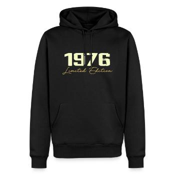 1976 Édition Limitée - 1976 Cadeau D'anniversaire - Sweat à capuche Premium bio Homme - noir - Devant - Nico (187cm)
