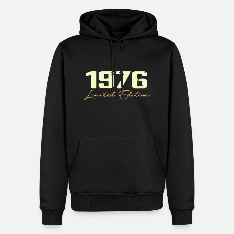 1976 Limitierte Auflage - 1976 Geburtstagsgeschenk - Männer Premium Bio Hoodie - Schwarz