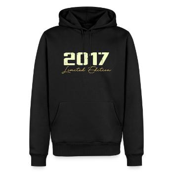 2017 Édition Limitée - 2017 Cadeau D'anniversaire - Sweat à capuche Premium bio Homme - noir - Devant - Nico (187cm)