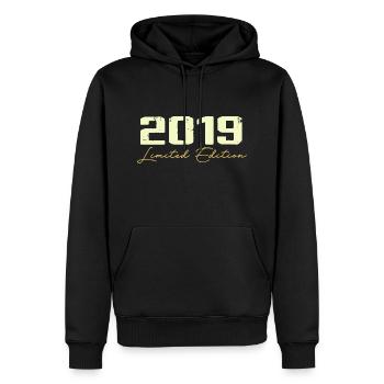 2019 Limitierte Auflage - 2019 Geburtstagsgeschenk - Männer Premium Bio Hoodie - Schwarz - Vorne - Nico (187cm)