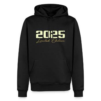 2025 Édition Limitée - 2025 Cadeau D'anniversaire - Sweat à capuche Premium bio Homme - noir - Devant - Nico (187cm)