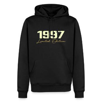 1997 Édition Limitée - 1997 Cadeau D'anniversaire - Sweat à capuche Premium bio Homme - noir - Devant - Nico (187cm)