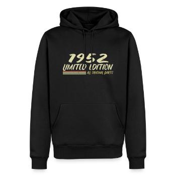 Cadeau D'anniversaire 1952 Idée Cadeau 1952 - Sweat à capuche Premium bio Homme - noir - Devant - Nico (187cm)