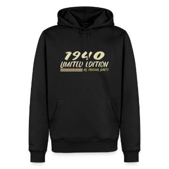 Cadeau D'anniversaire 1940 Idée Cadeau 1940 - Sweat à capuche Premium bio Homme - noir - Devant - Nico (187cm)