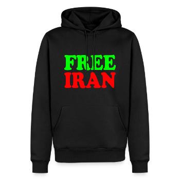 Free iran - Männer Premium Bio Hoodie - Schwarz - Vorne - Nico (187cm)