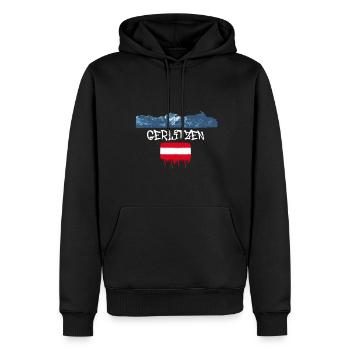 Gerlitzen,montagne,montagne,Autriche,domaine skiable,ski - Sweat à capuche Premium bio Homme - noir - Devant - Nico (187cm)