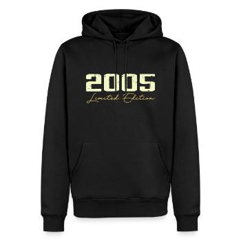2005 Édition Limitée - 2005 Cadeau D'anniversaire - Sweat à capuche Premium bio Homme - noir - Devant - Nico (187cm)