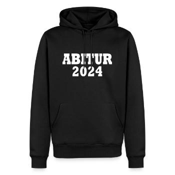 Abitur 2024 - Männer Premium Bio Hoodie - Schwarz - Vorne - Nico (187cm)