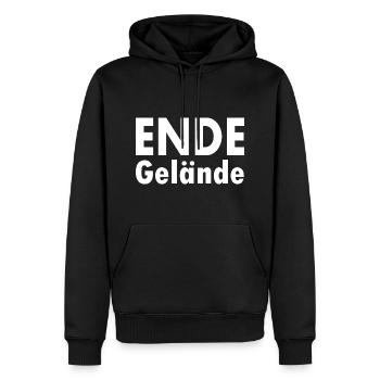 Ende gelände - Männer Premium Bio Hoodie - Schwarz - Vorne - Nico (187cm)