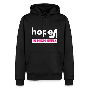 hope in high heels - Männer Premium Bio Hoodie - Schwarz - Vorne - Nico (187cm)