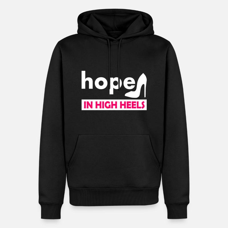 hope in high heels - Sweat à capuche Premium bio Homme - noir