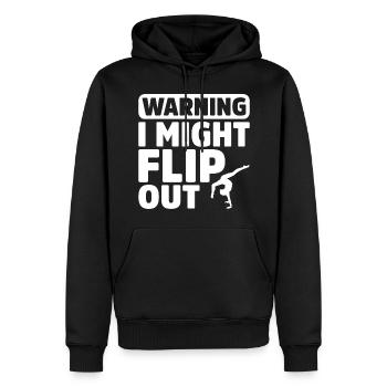 Gymnastique Acrobaties Cheerleading Gymnaste Gymnastique au sol - Sweat à capuche Premium bio Homme - noir - Devant - Nico (187cm)