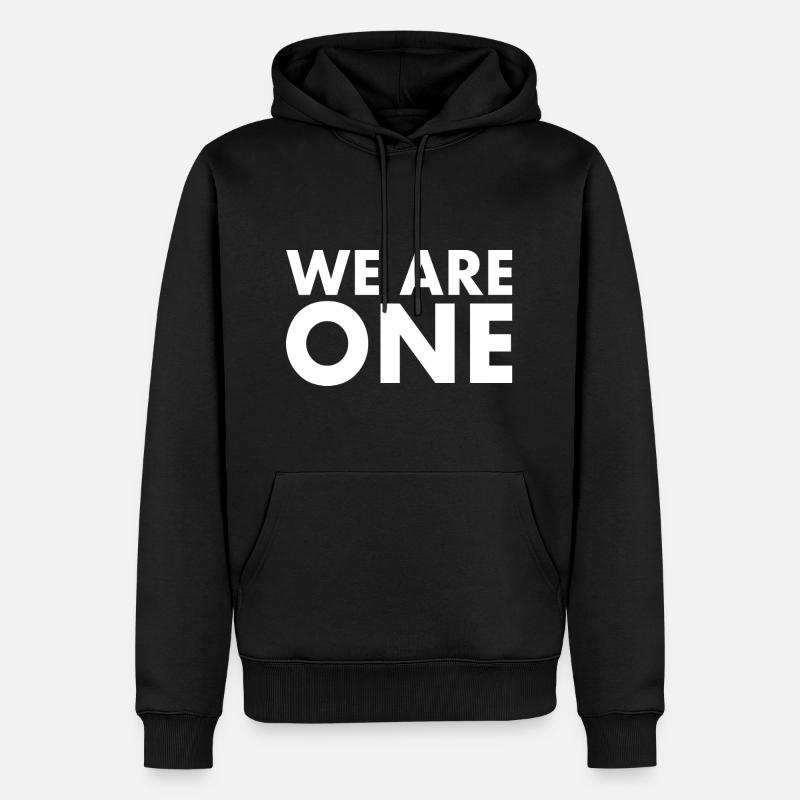 We are one - Männer Premium Bio Hoodie - Schwarz
