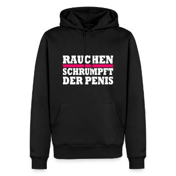 rauchen schrumpft der penis - Männer Premium Bio Hoodie - Schwarz - Vorne - Nico (187cm)