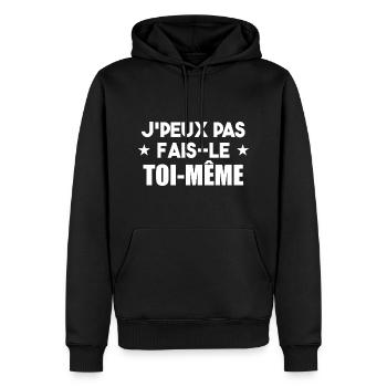 j'peux pas fais-le toi-même - Sweat à capuche Premium bio Homme - noir - Devant - Nico (187cm)