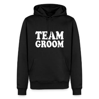 Team groom - Männer Premium Bio Hoodie - Schwarz - Vorne - Nico (187cm)