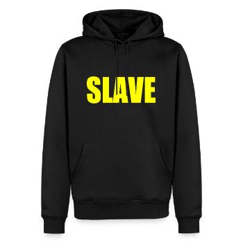 Slave - Sweat à capuche Premium bio Homme - noir - Devant - Nico (187cm)