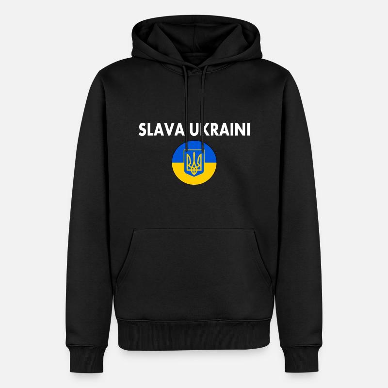 Slava ukraini - Sweat à capuche Premium bio Homme - noir