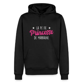 La Petite Princesse de Marraine - Sweat à capuche Premium bio Homme - noir - Devant - Nico (187cm)
