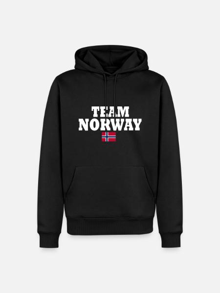 Team norway - Männer Premium Bio Hoodie - Schwarz